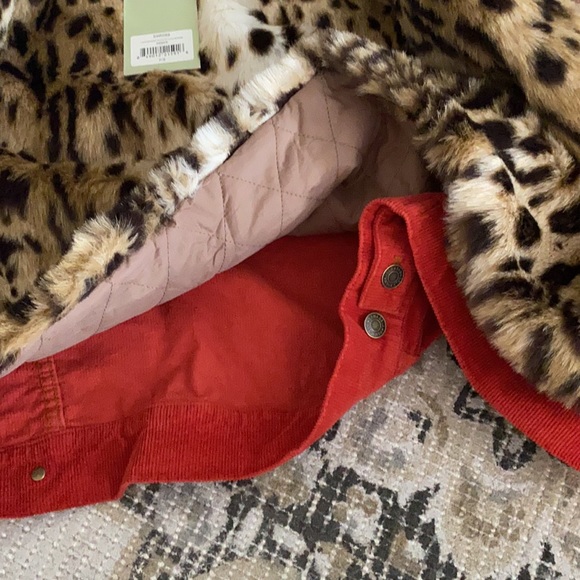 PAM & GELA FAUX FUR LINED CORDUROY TRUCKER JACKET - Picture 7 of 16